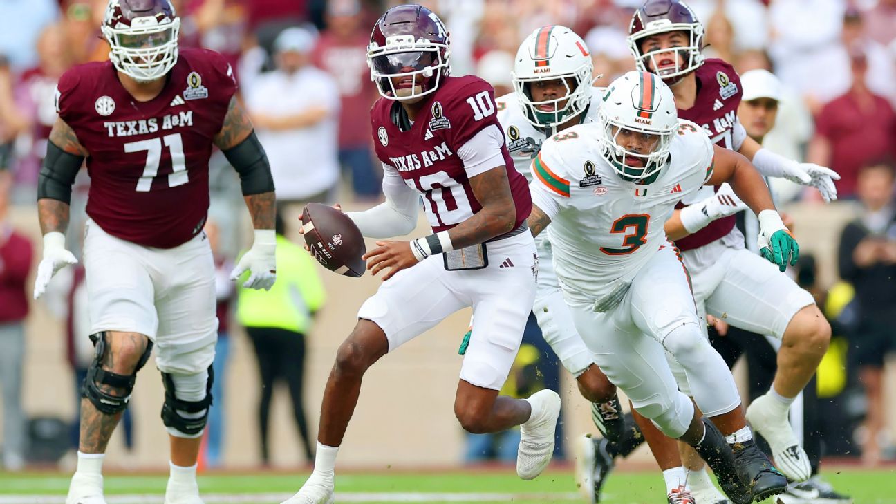 Miami’s defense dominates Texas A&M for first CFP win