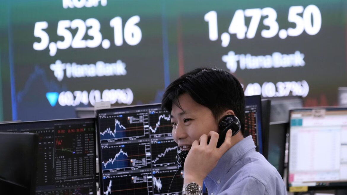 Asia shares are mixed following Wall Street’s losses, as oil edges lower