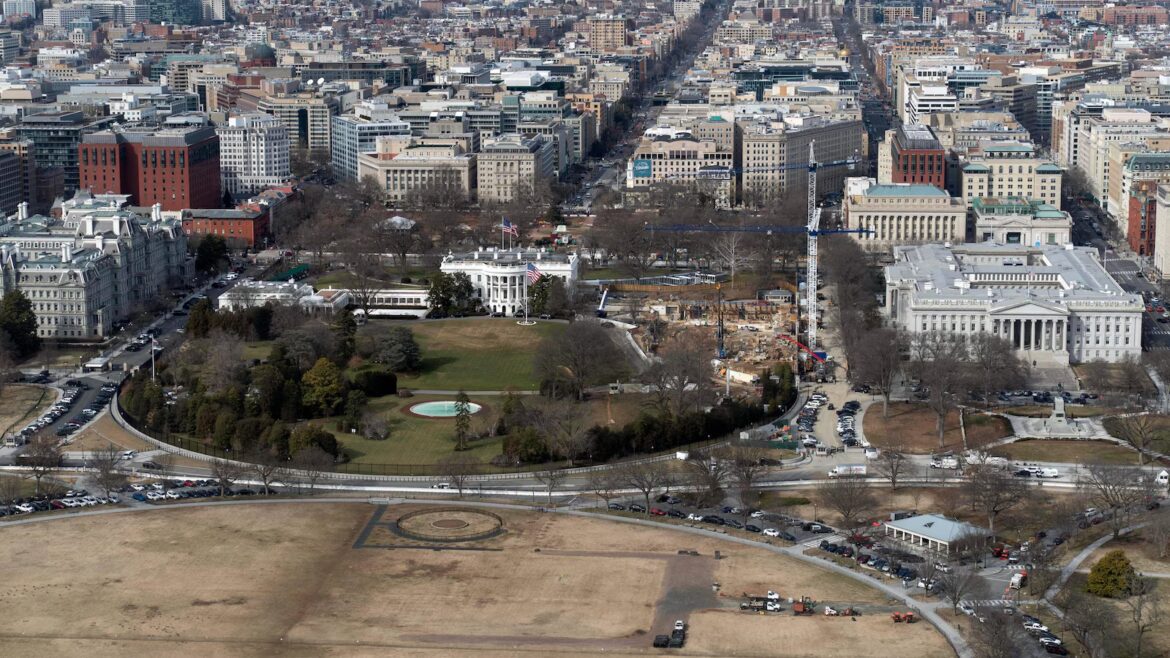 The White House wants to build an underground center to provide security screening for visitors