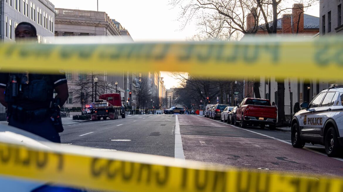 Man taken into custody after driving van into security gate outside White House, authorities say