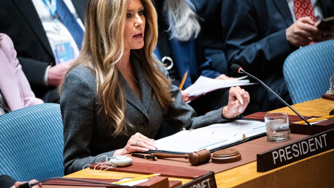 Melania Trump presides at UN Security Council meeting on children in conflict as US attacks Iran
