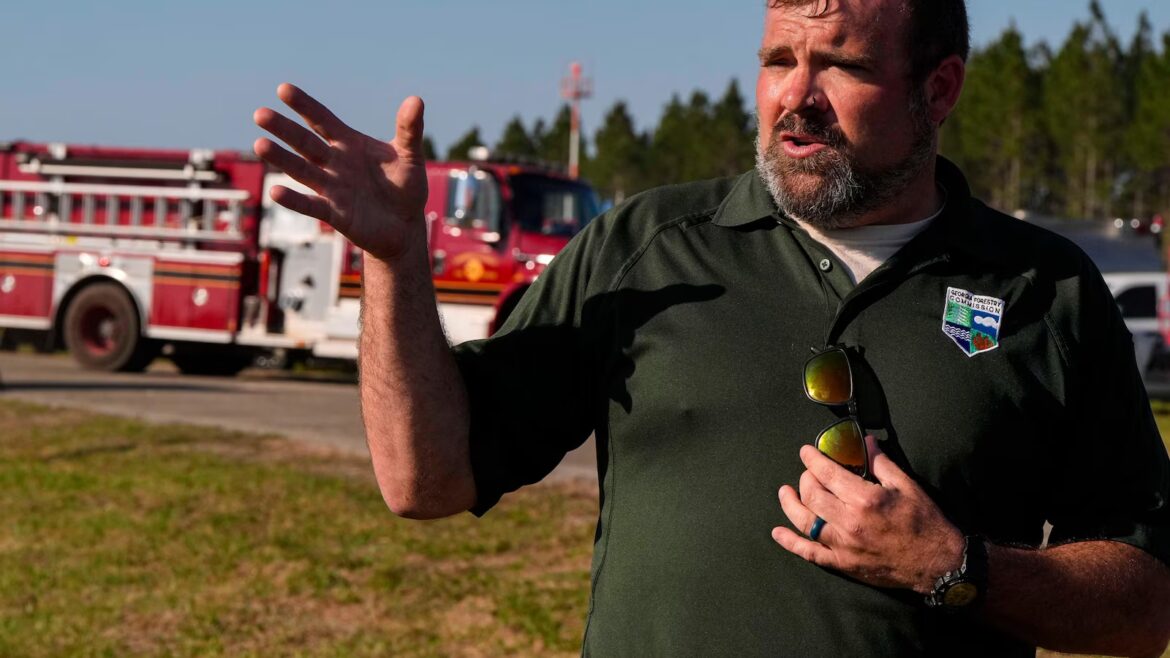 Southern US wildfires force residents to flee, leaving them unsure if their homes are standing