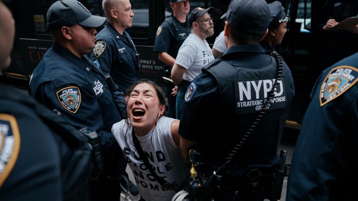 Dozens arrested as protesters demand Schumer and Gillibrand block sale of bombs to Israel